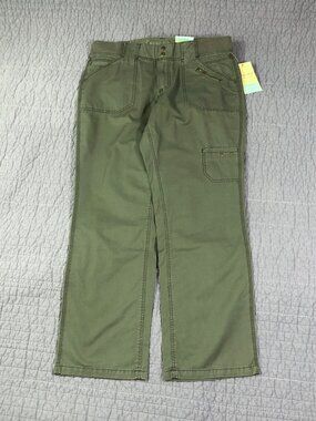 Sonoma Pants Women 12 Olive Green Modern Fit Straight Leg Cargo